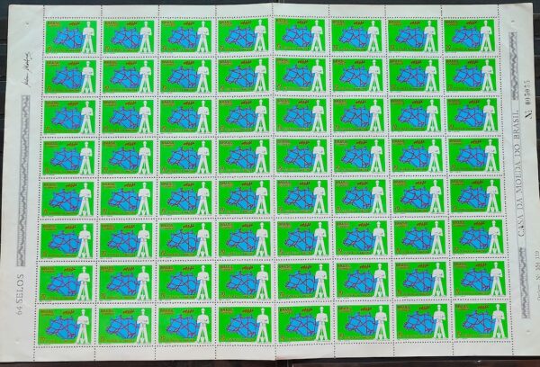 C 736 Selo Campanha Integracao Nacional Amazonia Mapa 1972 Folha