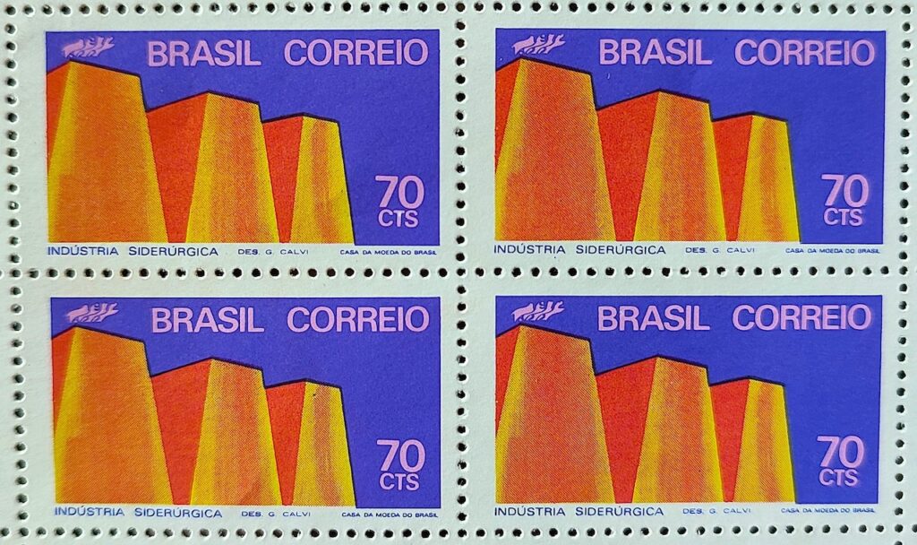 C 739 Selo Promocao Industria Nacional Siderurgia 1972 Quadra