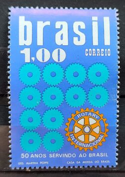 C 773 Selo Cinquentenario Rotary Clube Datas Comemorativas 1973