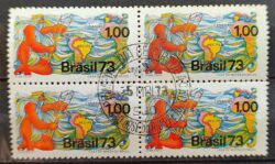 C 779 Selo Cabo Submarino Canarias Mapa 1973 Quadra CBC Sao Jose do Rio Preto CLM