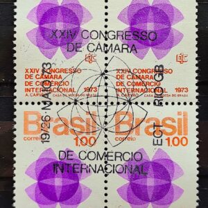 C 780 Selo Congresso Camara de Comercio Economia 1973 Quadra CBC Guanabara
