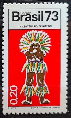 C 786 Selo Acontecimentos Historicos Cacique Indio 1973 CLM