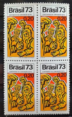 C 787 Selo Acontecimentos Historicos Centenario Convencao de Itu 1973 Quadra CLM