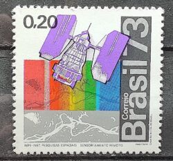 C 789 Selo Promocao da Ciencia INPE Pesquisas Espaciais Satelite 1973