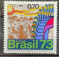 C 790 Selo Promocao da Ciencia Educacao Itajuba 1973 CMC