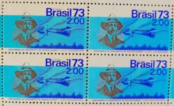C 794 Selo Centenario Santos Dumont Aviao Aviacao 1973 Quadra