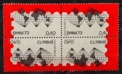 C 795 Selo Dia do Selo Mapa 1973 Quadra