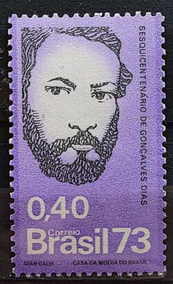 C 796 Selo Goncalves Dias Literatura 1973