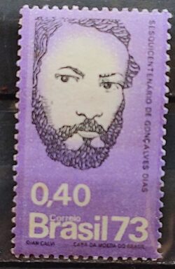 C 796 Selo Goncalves Dias Literatura 1973 CLM