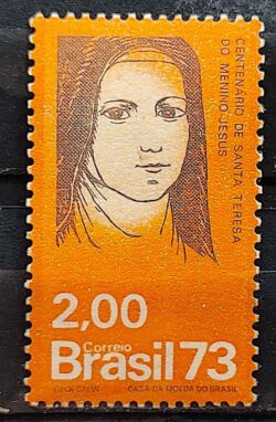 C 805 Selo Centenario Santa Teresa do Menino Jesus Religiao 1973