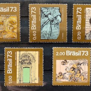C 811 Selo Arte Barroca do Brasil Musica Pintura Arquitetura Escultura 1973 Serie Completa