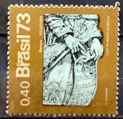 C 812 Selo Arte Barroca do Brasil Escultura 1973