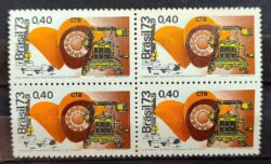 C 817 Selo Cinquentenario da Companhia Telefonica Telefone Comunicacao 1973 Quadra