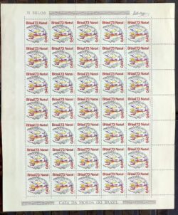 C 818 Selo Natal Religiao 1973 Folha