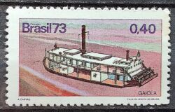 C 819 Selo Embarcacoes Tipicas Brasileiras Barco Navio Gaiola 1973 CLM