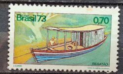 C 820 Selo Embarcacoes Tipicas Brasileiras Barco Navio Regatao 1973 CLM