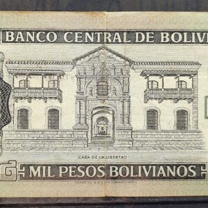 Cedula Bolivia 1000 Pesos 2006 MBC