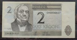 Cedula Estonia 2 Krooni 6837 FE