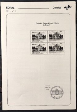 Edital 1984 02 Palacio de Cristal Sem Selo