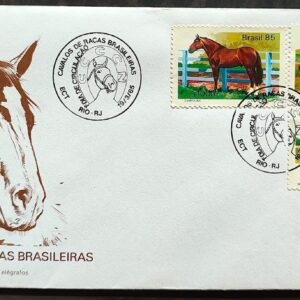 Envelope FDC 355 1985 Cavalos CBC RJ