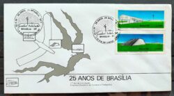 Envelope FDC 358 1985 Brasilia Mapa Teatro Catetinho CBC Brasilia 02
