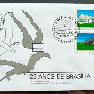 Envelope FDC 358 1985 Brasilia Mapa Teatro Catetinho CBC Brasilia 02