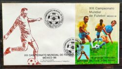 Envelope FDC 389 1986 Copa do Mundo de Futebol Mexico CBC RJ 01