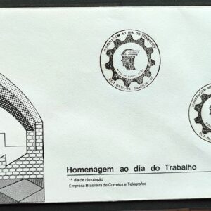 Envelope FDC 392 1986 Dia do Trabalho Economia CBC Brasilia 02