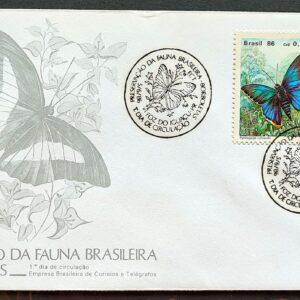Envelope FDC 395 1986 Borboletas Inseto Fauna CBC PR