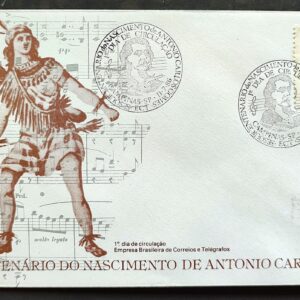 Envelope FDC 396 1986 Musica Carlos Gomes Indio CBC SP