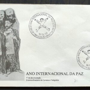 Envelope FDC 403 1986 Ano Internacional da Paz CBC BSB 03