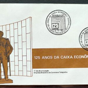 Envelope FDC 407 1986 Banco Caixa Economica Federal Economia CBC BSB 02