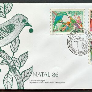 Envelope FDC 408 1986 Natal Religiao CBC BSB 01