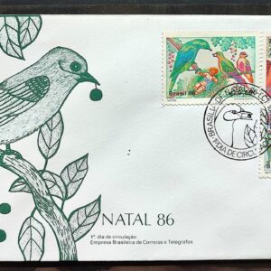 Envelope FDC 408 1986 Natal Religiao CBC BSB 03