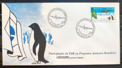 Envelope FDC 417 1987 FAB Antartica Antartida Bandeira Aviao Pinguim CBC RJ 4