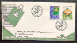 Envelope FDC 418 1987 FAB Servico Postal Carta Malote Comunicacao CBC BSB 1