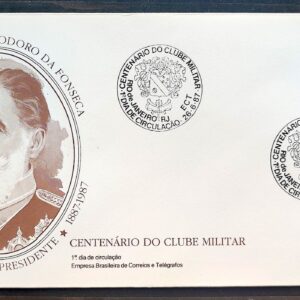 Envelope FDC 423 1987 Clube Militar Brasao CBC RJ 2