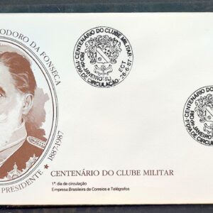 Envelope FDC 423 1987 Clube Militar Brasao CBC RJ 4
