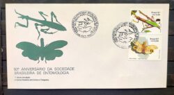 Envelope FDC 425 1987 Louva a Deus Borboleta Inseto CBC SP 1