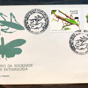 Envelope FDC 425 1987 Louva a Deus Borboleta Inseto CBC SP 2