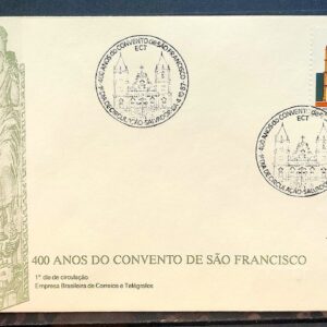 Envelope FDC 429 1987 Convento Sao Francisco Igreja Religiao CBC BA 02