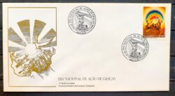 Envelope FDC 432 1987 Dia de Acao de Gracas Religiao CBC BSB 02
