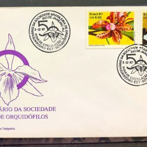 Envelope FDC 435 1987 Flora Orquidea CBC RJ 01
