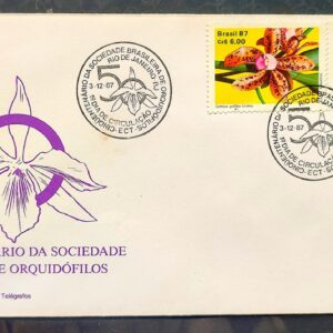 Envelope FDC 435 1987 Flora Orquidea CBC RJ 04