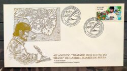 Envelope FDC 437 1988 Gabriel Soares de Sousa Literatura CBC RJ 01