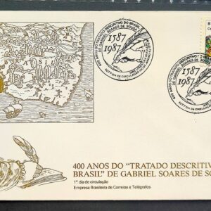 Envelope FDC 437 1988 Gabriel Soares de Sousa Literatura CBC RJ 02