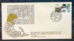 Envelope FDC 437 1988 Gabriel Soares de Sousa Literatura CBC RJ 03