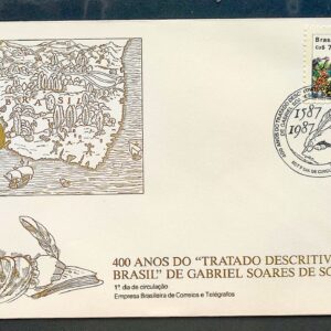 Envelope FDC 437 1988 Gabriel Soares de Sousa Literatura CBC RJ 03