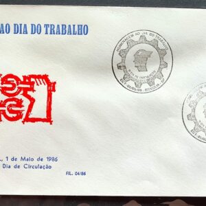 Envelope PVT FIL 004 1986 Dia do Trabalho Economia CBC Brasilia