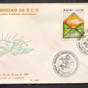 Envelope PVT FIL 004 1987 FAB Servico Postal Carta Malote Comunicacao CBC BSB